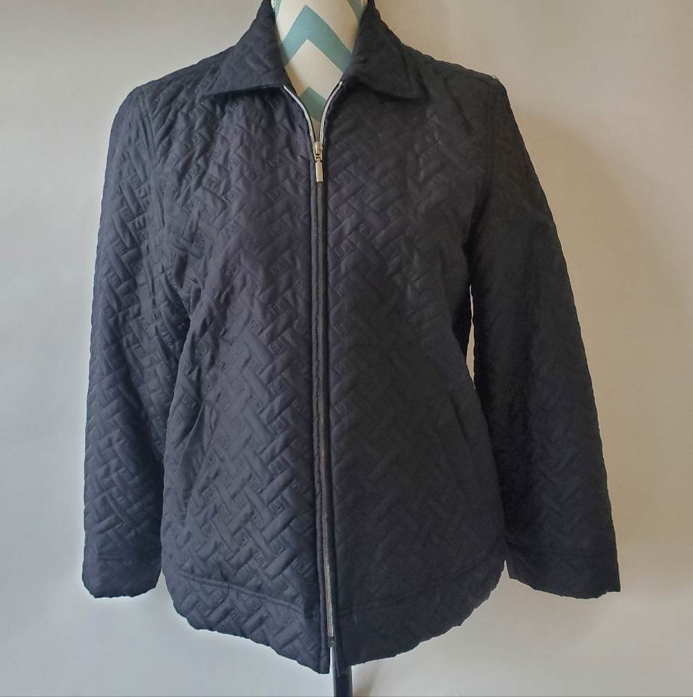 RAFAEL Quilted Lightweight Black Jacket- Petite Medium